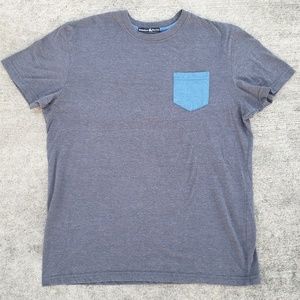 Contrasting front pocket cotton men's tshirt